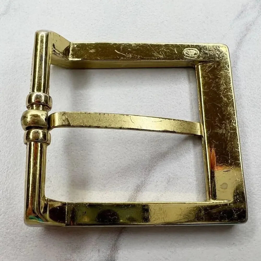 Vintage Silver and Gold Tone Simple Basic Belt Buckle
